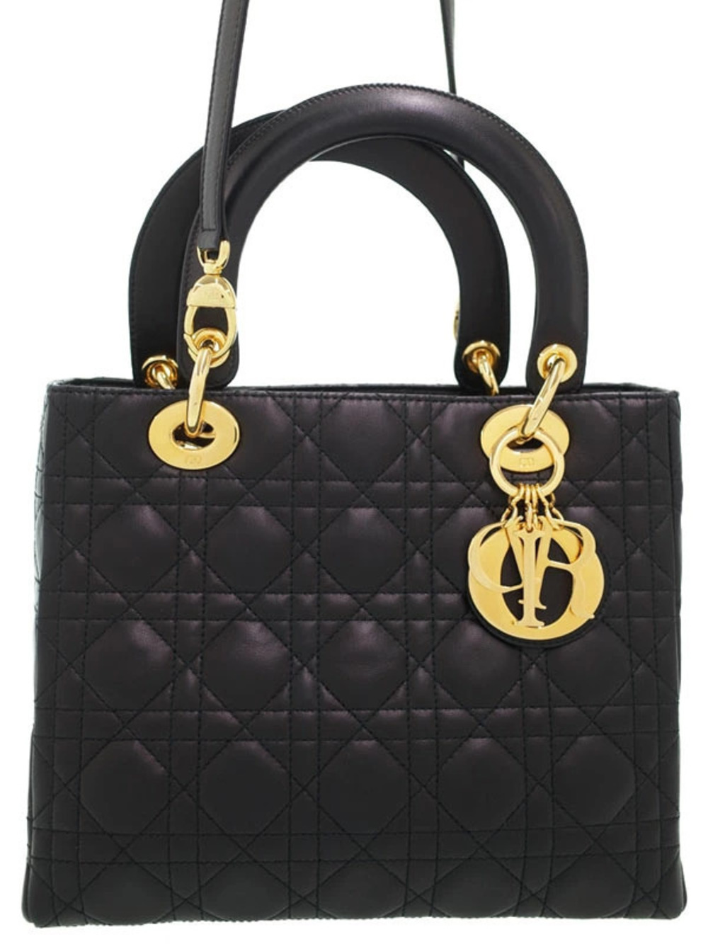 Christian Dior Cannage Quilted Lady Dior 2way bag